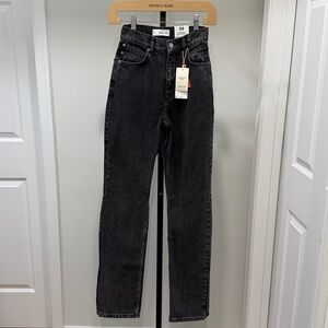 Mango High Waist Straight Leg Jeans
